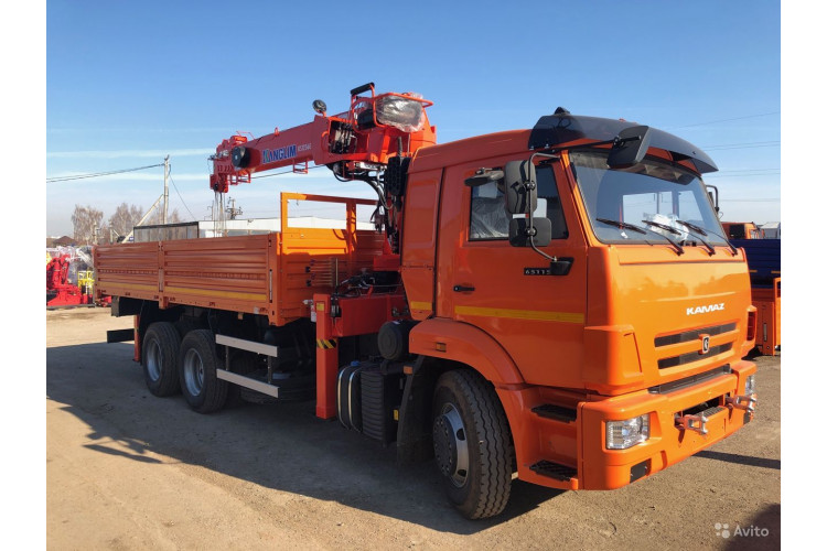 Бортовой КАМАЗ 65115 с КМУ Kanglim 1256 G2